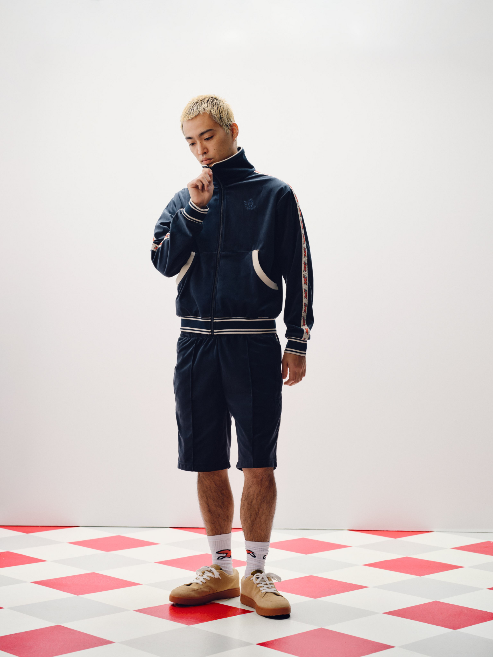 Running Dog Taped Velour Track Top - Image 2