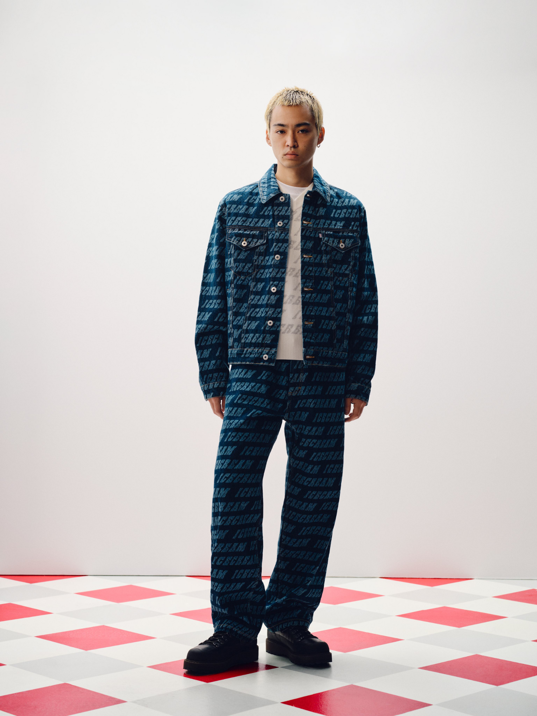 Repeat Logo Double Scoop Denim Pant - Image 2