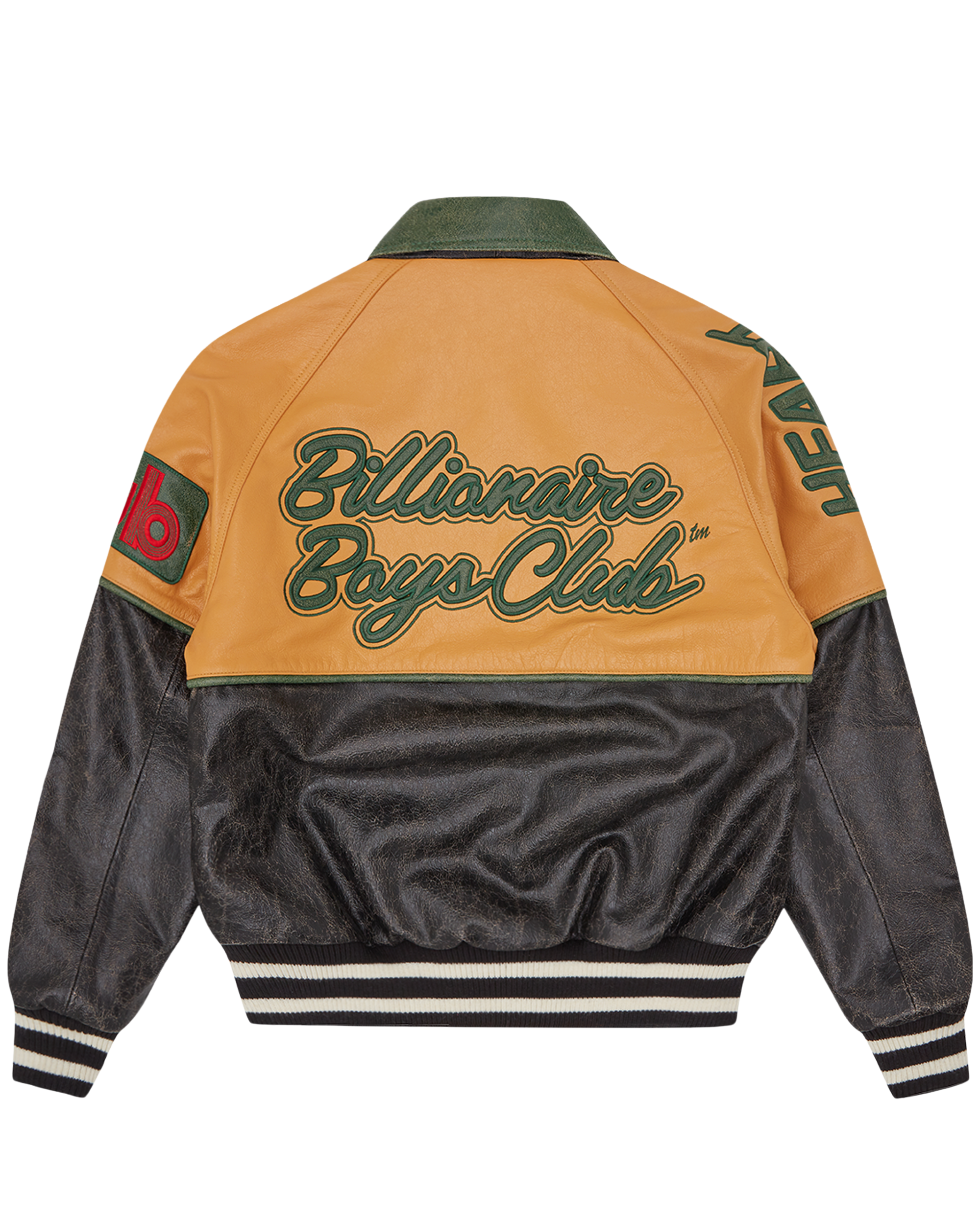 Club Cracked Leather Varsity Jacket - Image 4