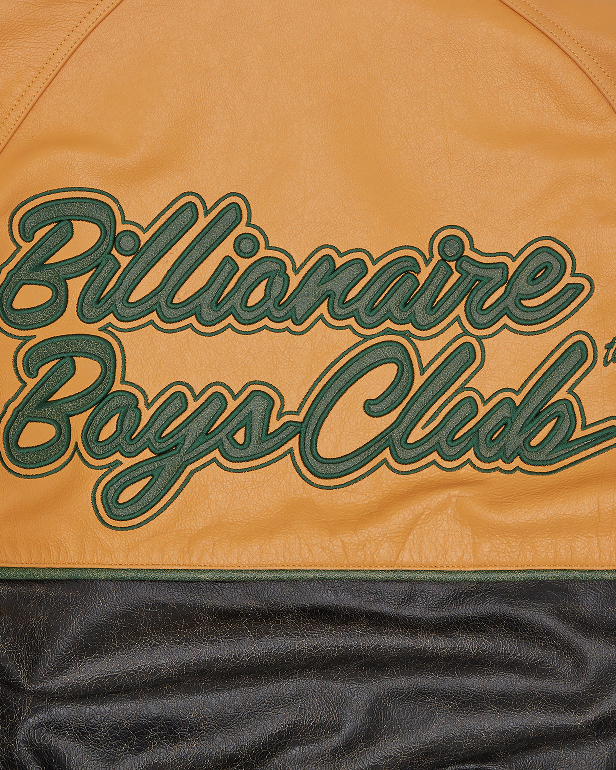 Club Cracked Leather Varsity Jacket - Image 9