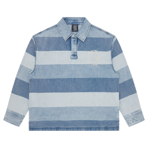 Script Denim Long Sleeve Rugby Shirt