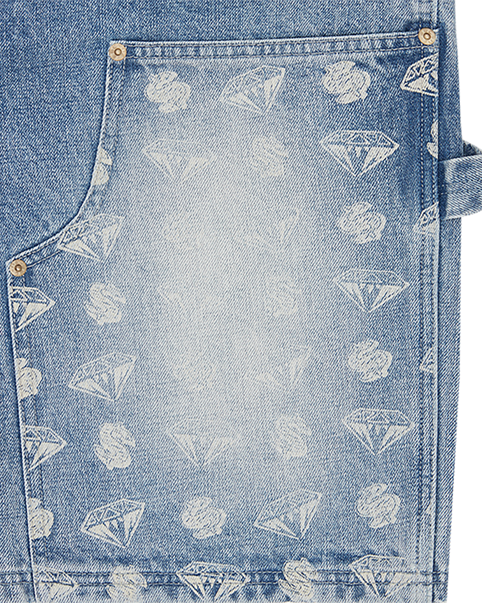 Diamonds & Dollars Denim Carpenter Short - Image 3