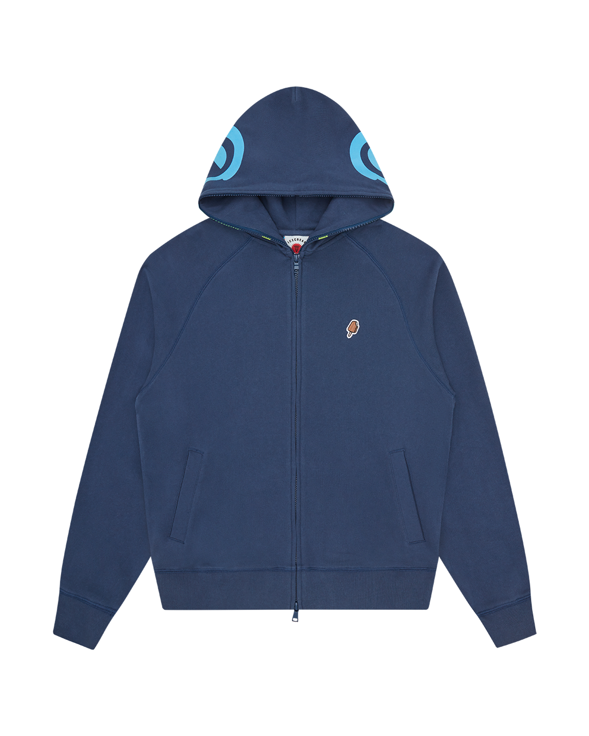 Gradient Smiley Zip Through Hood