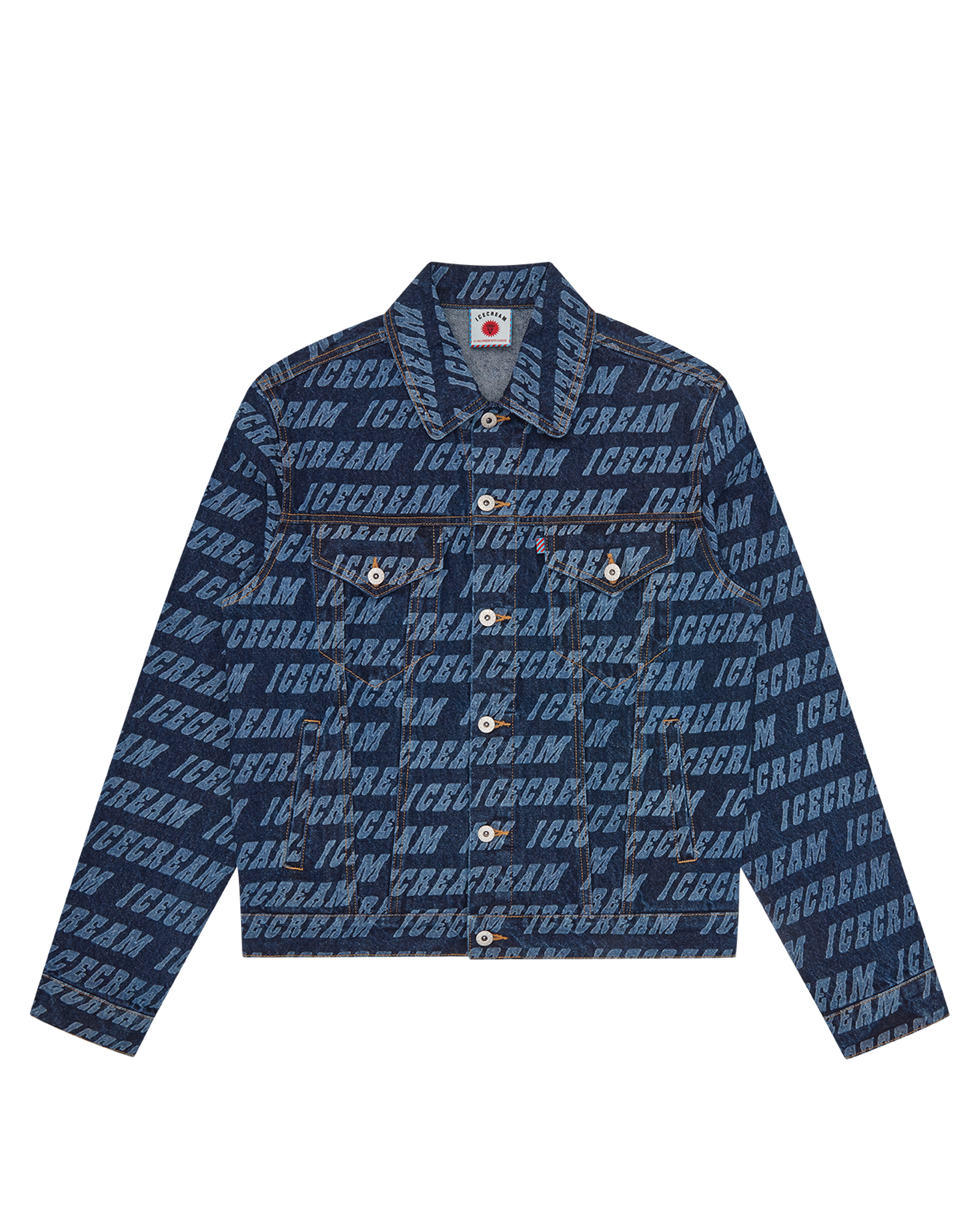 Repeat Logo Denim Trucker Jacket