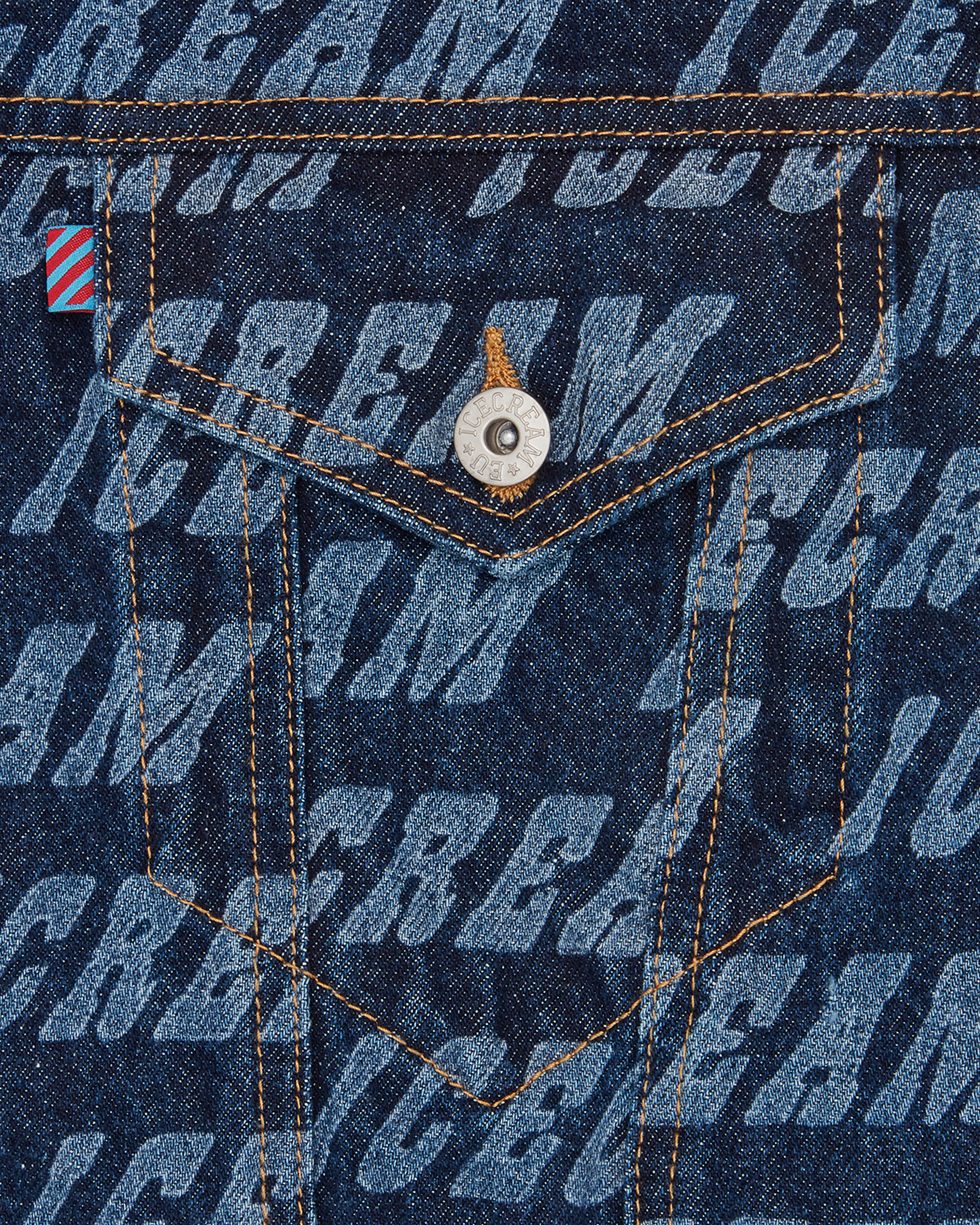 Repeat Logo Denim Trucker Jacket - Image 4