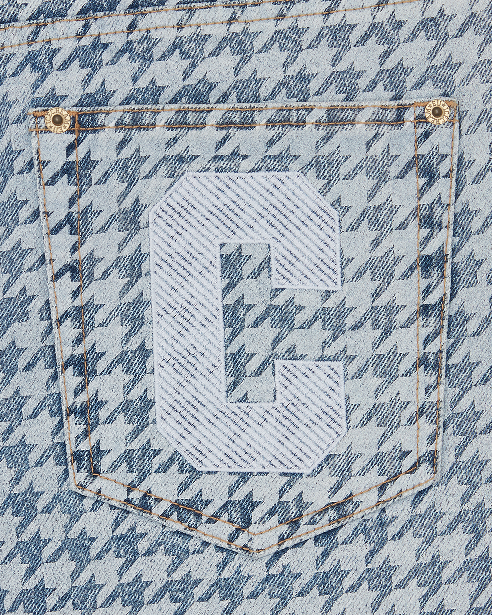 Womens Houndstooth Running Dog Shorts - Image 7