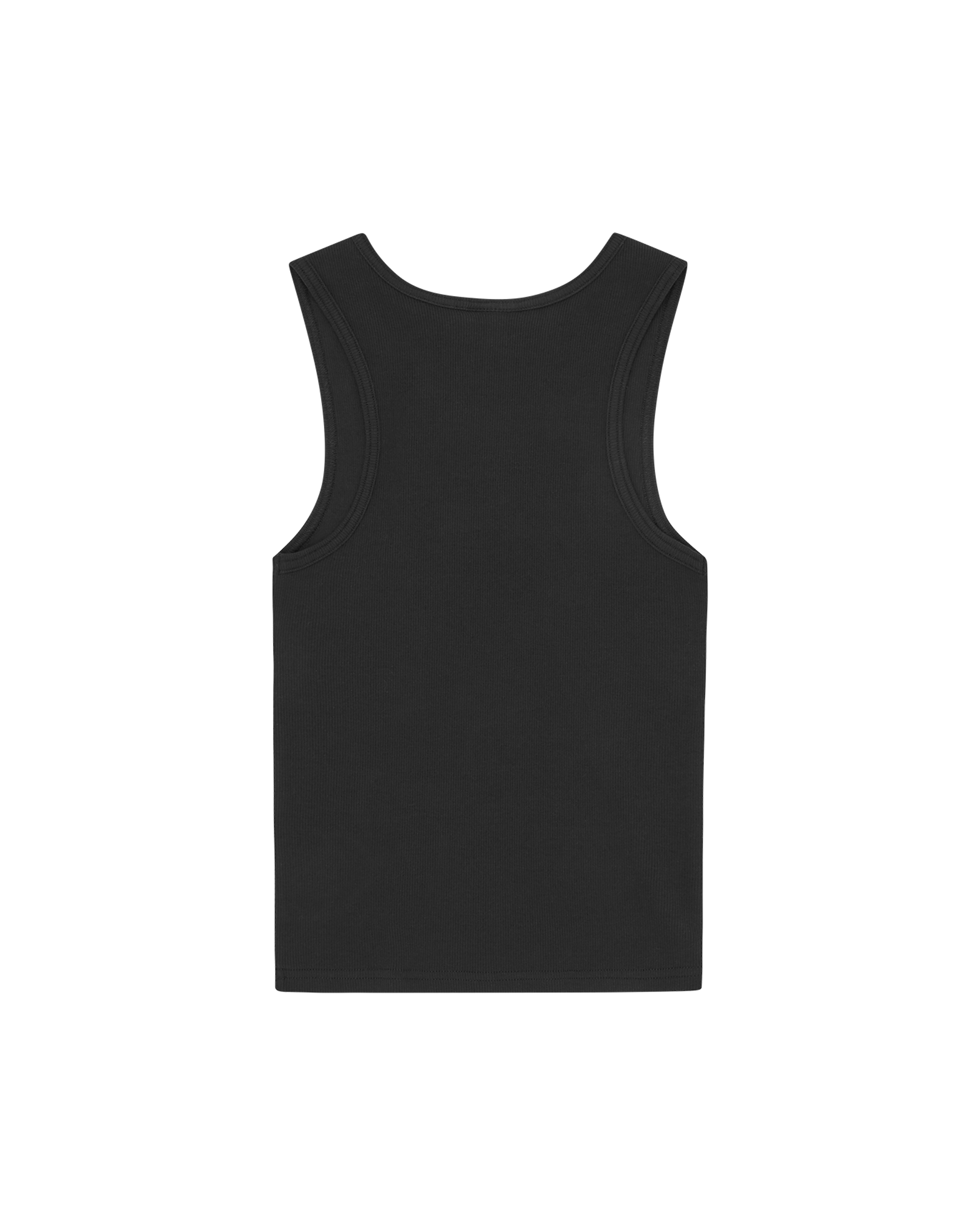 Womens Beaded Running Dog Ribbed Vest Top - Image 2